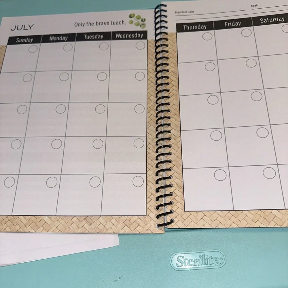 Carson Dellosa Schoolgirl Style 12-Month Undated Teacher Planner with Stickers